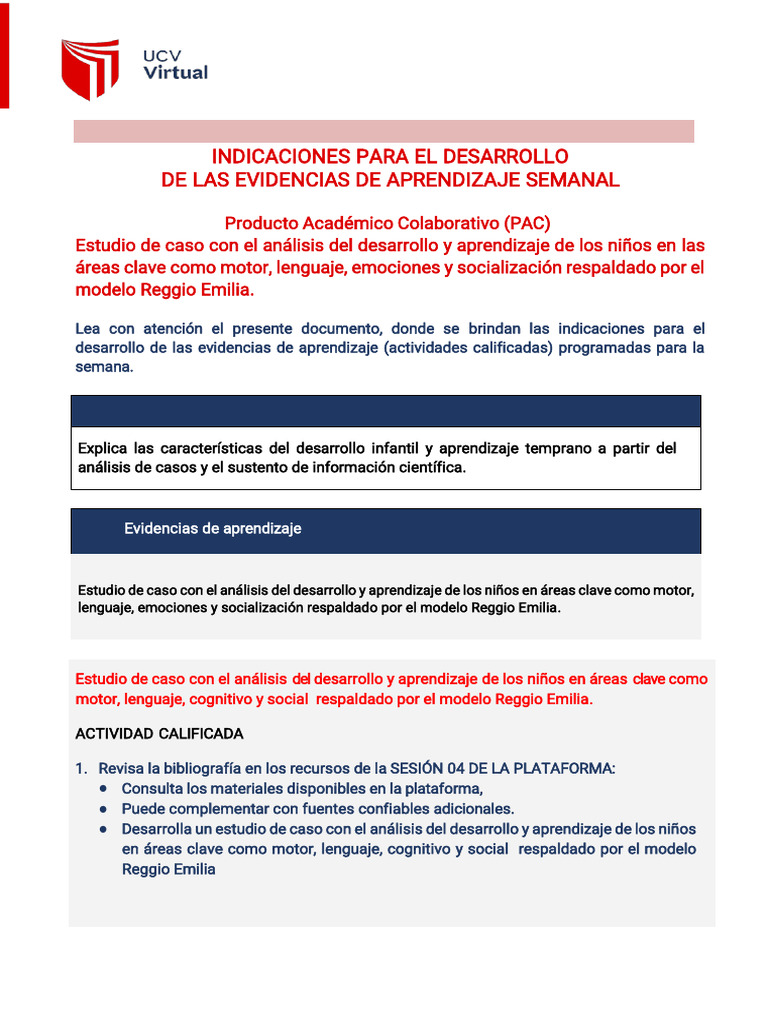 Indicaciones Pac | PDF | Aprendizaje | Pedagogía