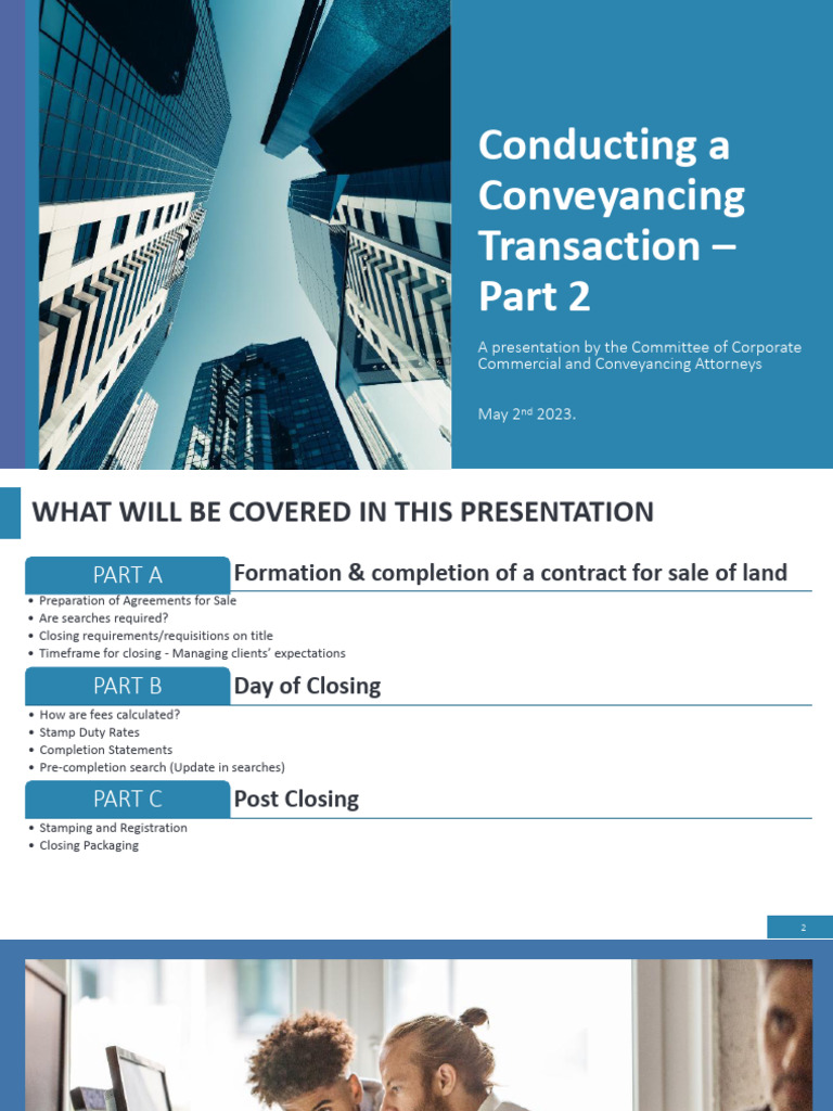 Conveyancing Transactions: Key Steps Explained | PDF | Conveyancing ...
