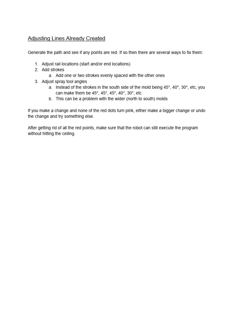 Adjusting Lines Already Created | PDF