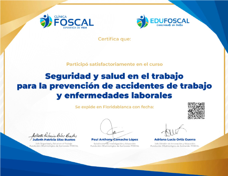 Curso de Seguridad y Salud en El Trabajo para La Prevencin de ...