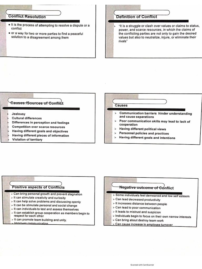 Conflict Resolution | PDF