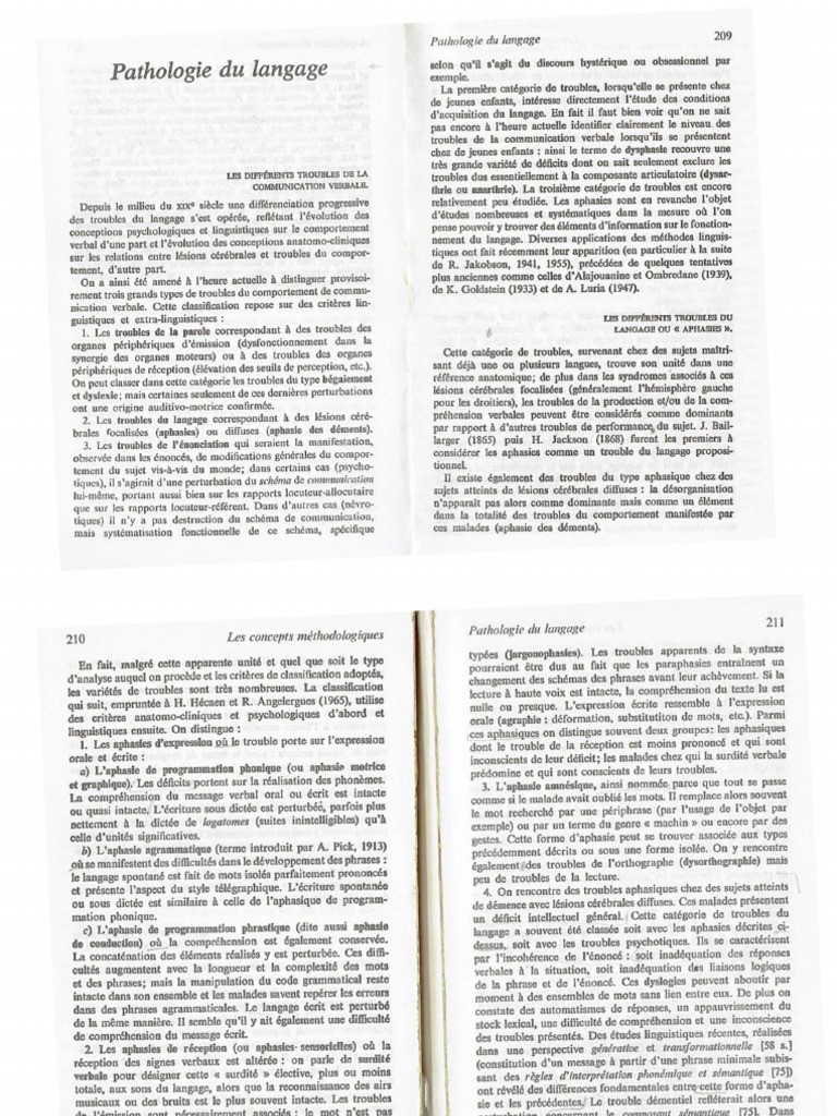 Troubles du langage et communication verbale | PDF | Aphasie | Linguistique