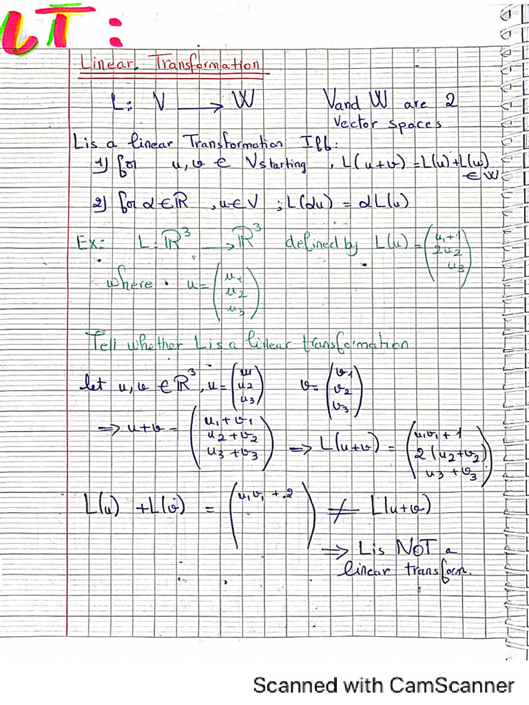 Linear Transformation+ Diagonalization | PDF