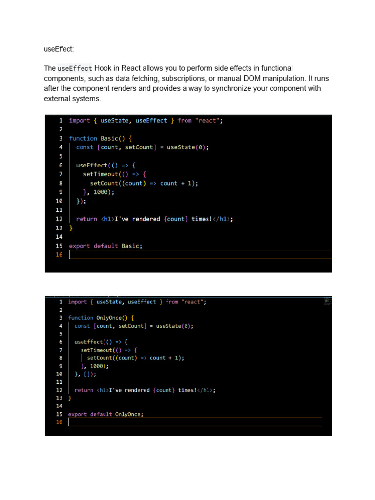 Understanding React's useEffect Hook | PDF
