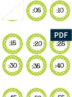 CIRCLE POLKA DOT Numbers by 5 for Clock Lime Green