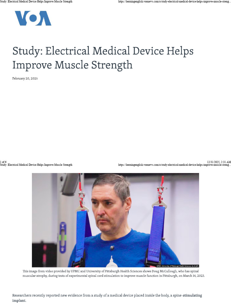 Electrical Device Boosts Muscle Strength | PDF