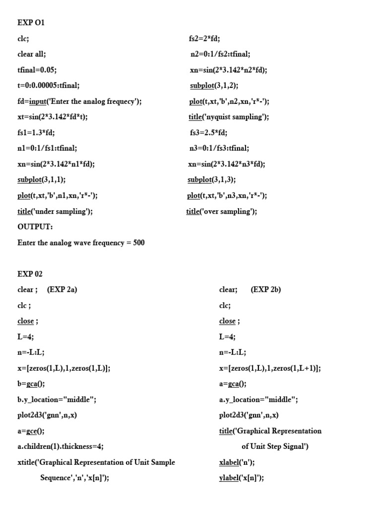 SDSP (01 to 05) | PDF | Amplifier | Exponential Function