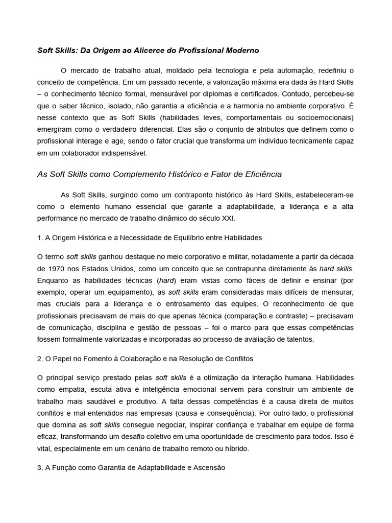 Importância das Soft Skills no Trabalho | PDF | Gestão de recursos ...