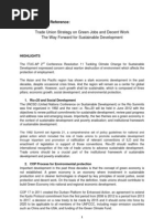 ITUC - AP Paper on G D Jobs - The Way Forward for Sustainable Development