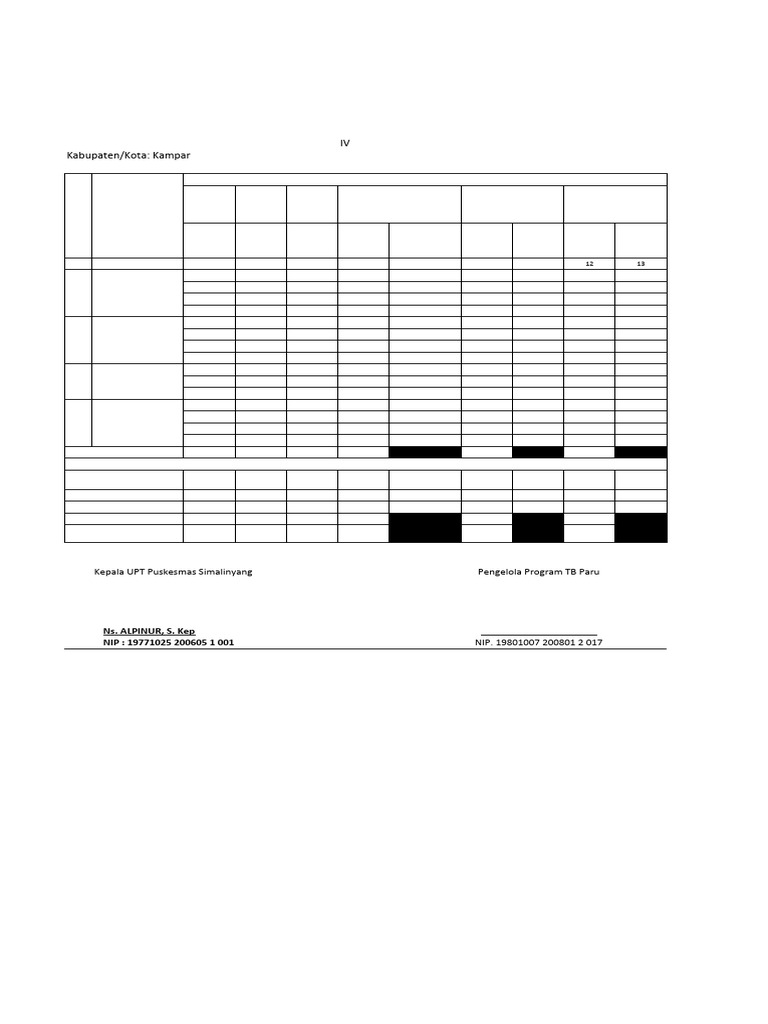 Lap Tb 13 Non Oat Simalinyang 2025 | PDF