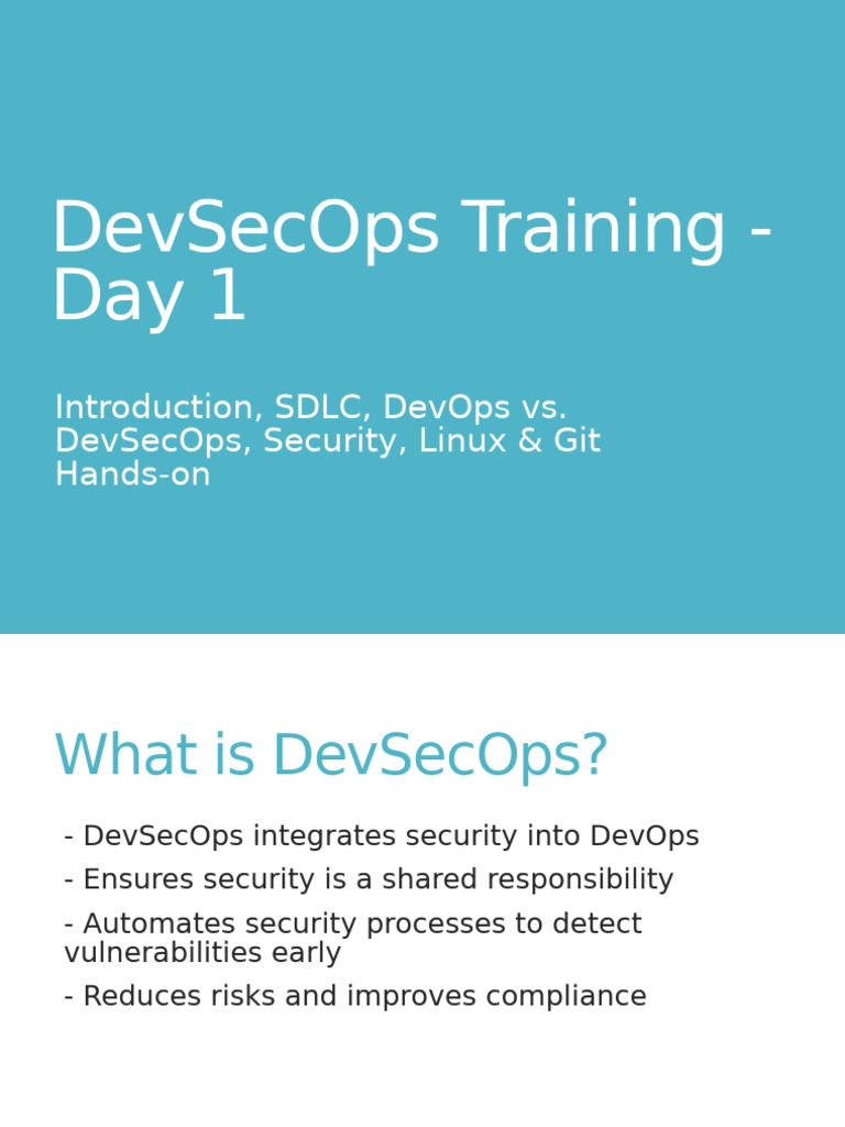 DevSecOps Day1 Training | PDF | Version Control | Technology Development