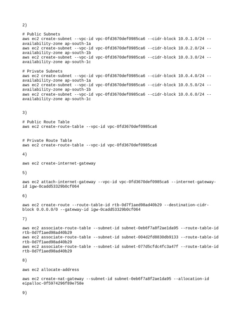 AWS EC2 Subnet and Route Table Setup | PDF