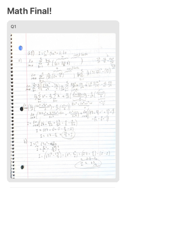 Math Final! | PDF