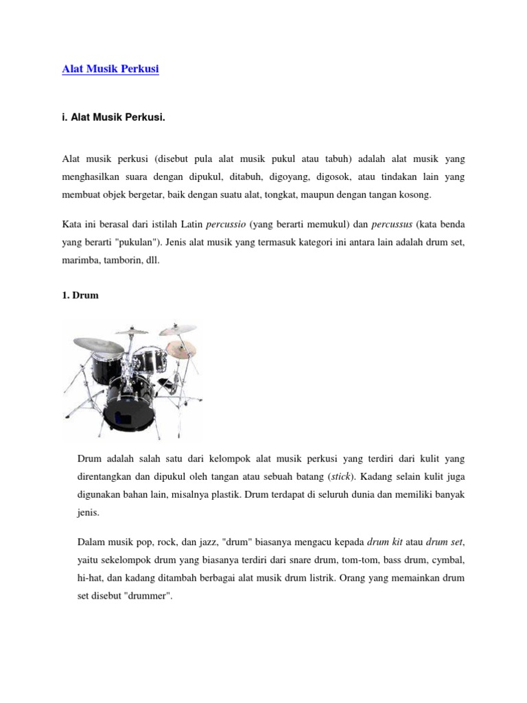 Alat Musik Perkusi