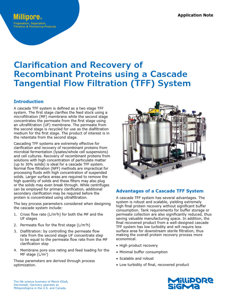 TFF System | PDF | Membrane | Biology