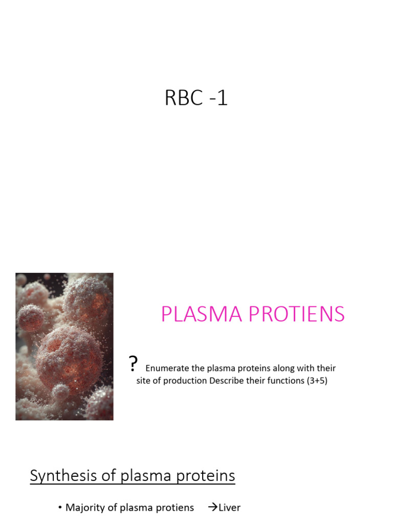 RBC --1 | PDF | Blood Plasma | Red Blood Cell