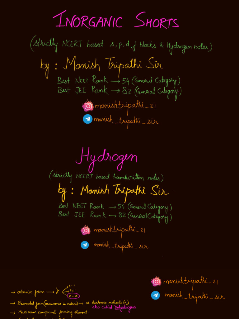 Inorganic Shorts | PDF