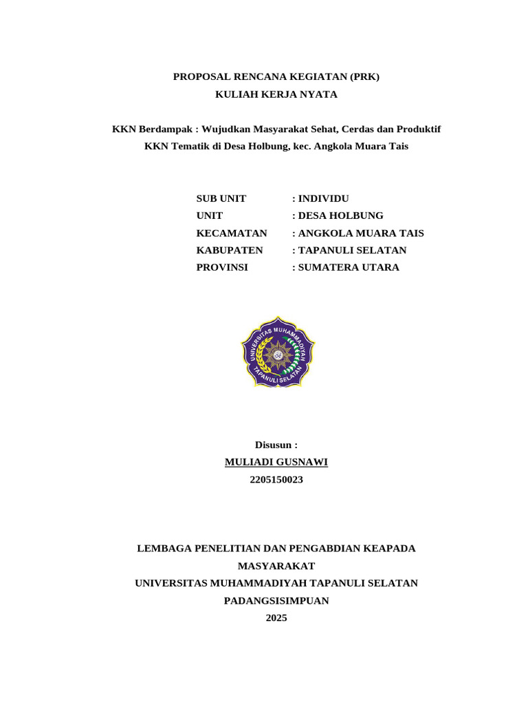 Proposal KKN Mul | PDF