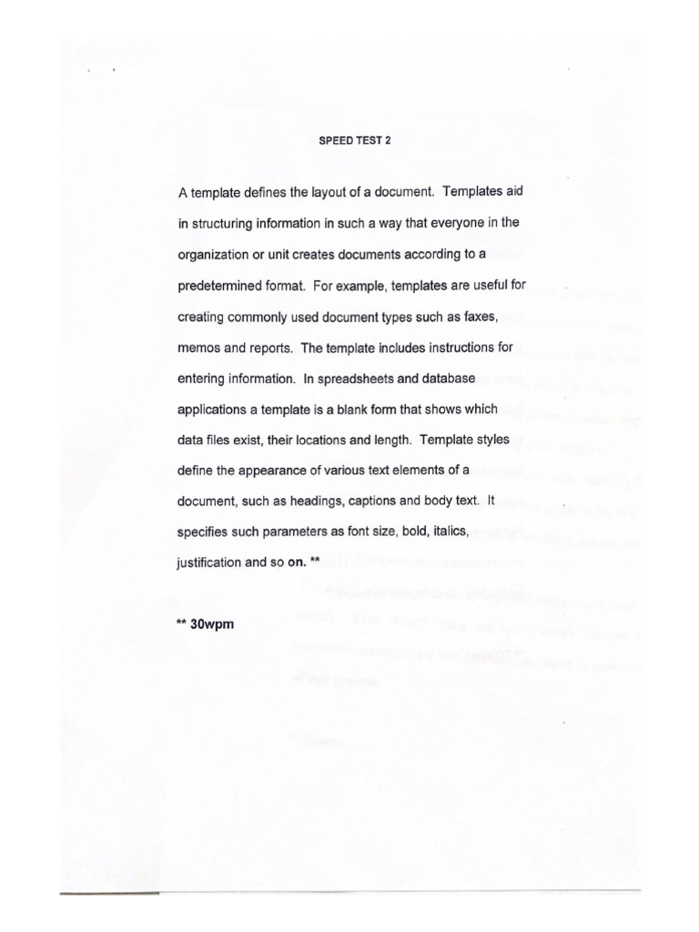 Speed Test 2 | PDF