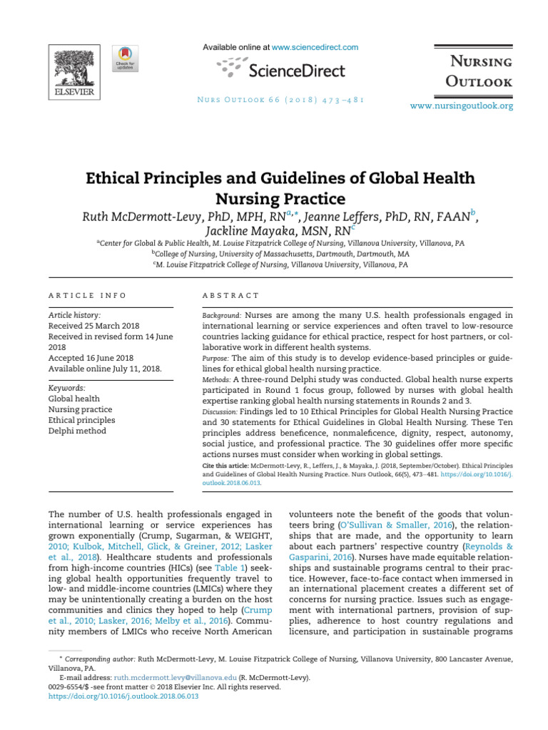 GHEthical Principles NSG 2018 | PDF | Focus Group | Informed Consent