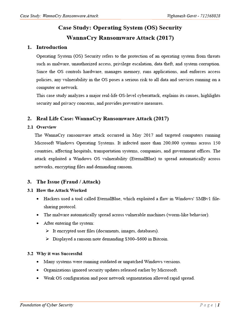 CaseStudy_712568028 | PDF | Ransomware | Security