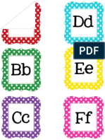 Multi Polka Dot Letters Upper and Lower