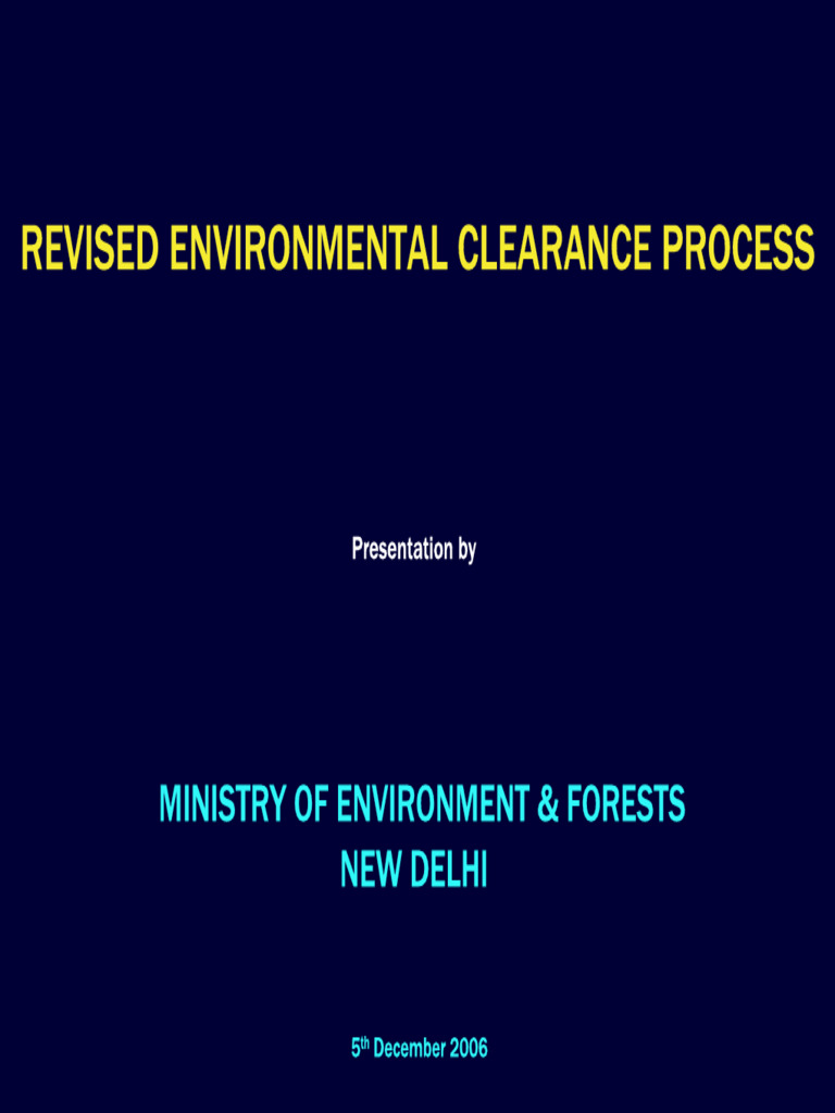 Revised Environmental Clearance Process | PDF | Environmental Impact ...