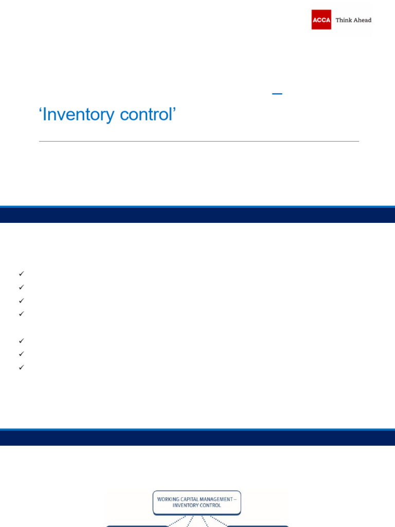 Inventory Control in Financial Management | PDF | Inventory | Business