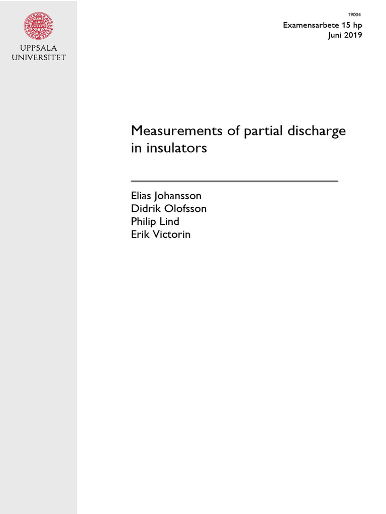 Partial Discharge Measurement in Insulators | PDF | Insulator ...