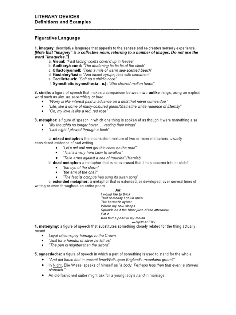 Understanding Literary Devices and Examples | PDF | Irony | Narration