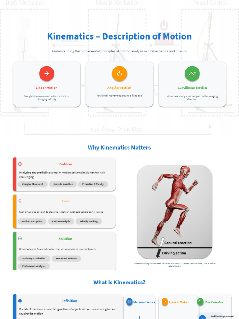 Kinematics - Description of Motion | PDF | Kinematics | Velocity