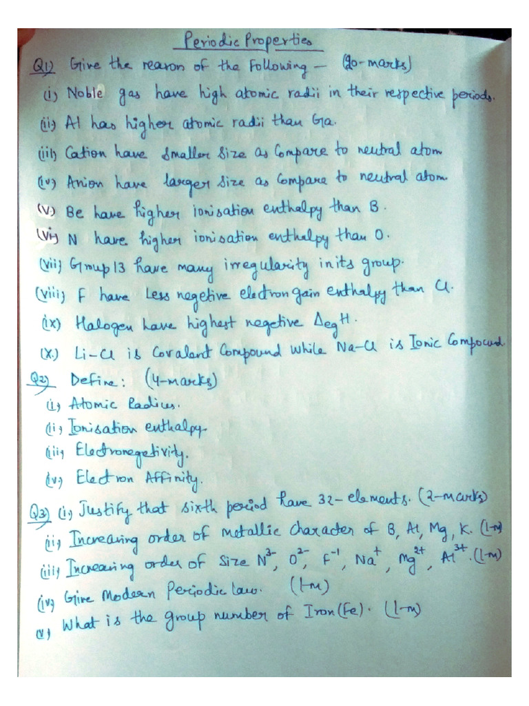 Periodic Classification of Elements | PDF