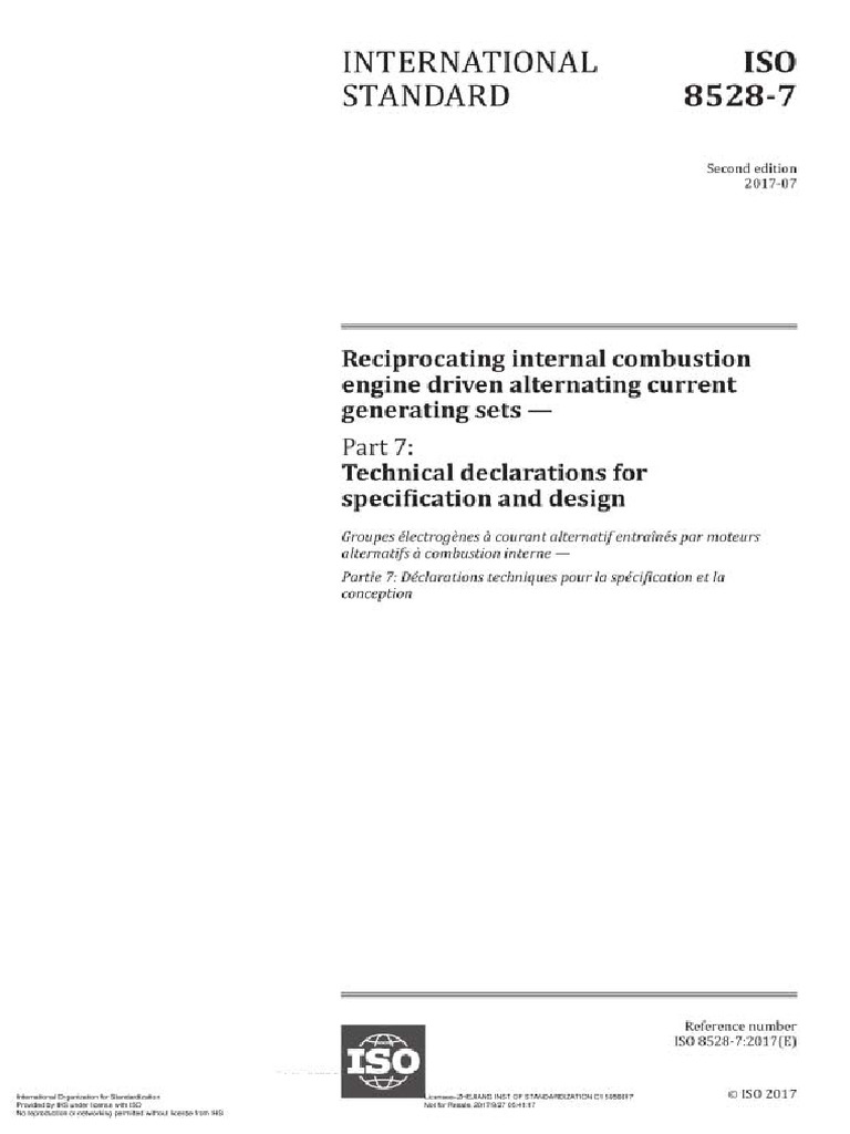 Iso 8528-7-2017 | PDF