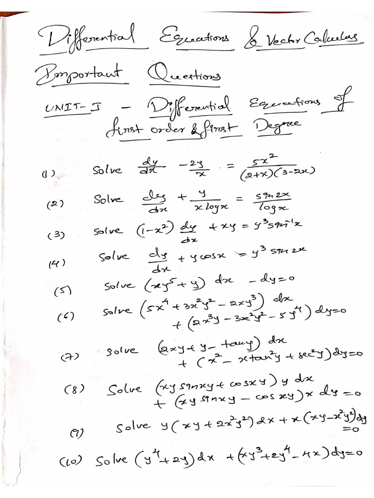 M-2 Important Questions | PDF