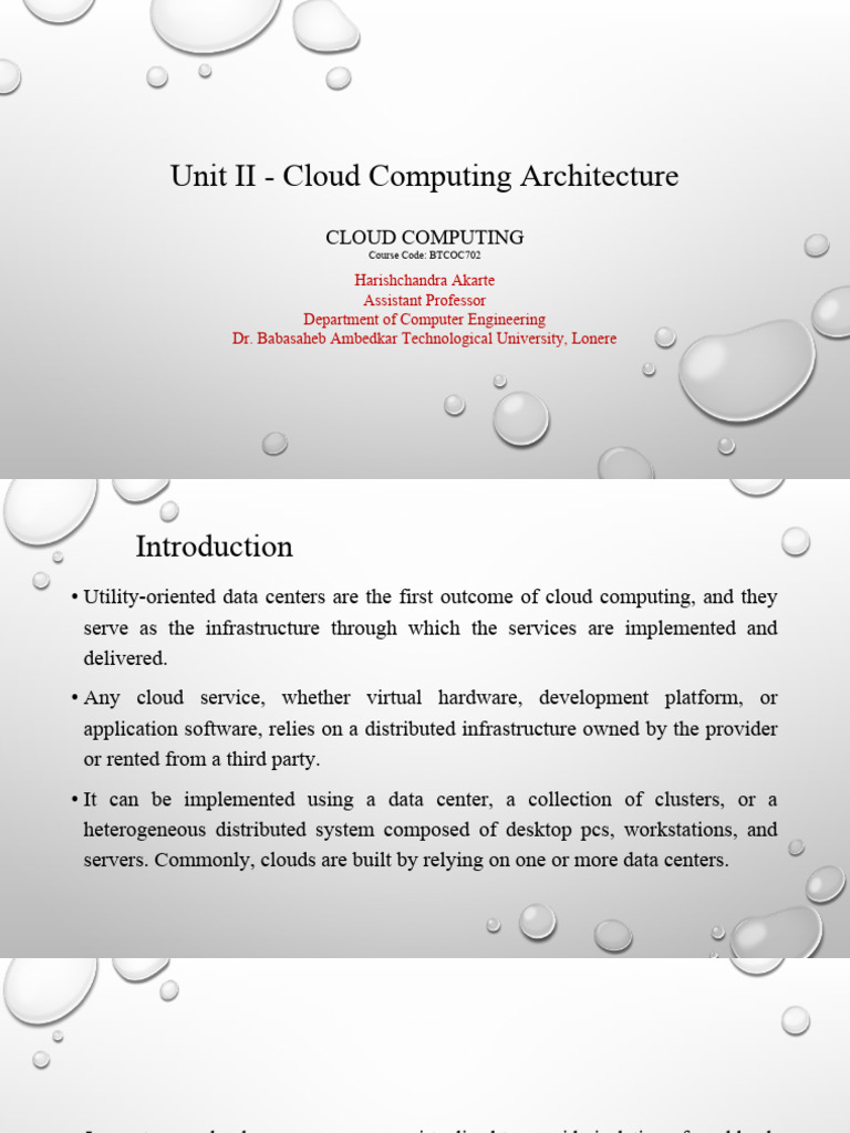 Unit-II-Cloud Computing Architecture | PDF | Cloud Computing | Software ...