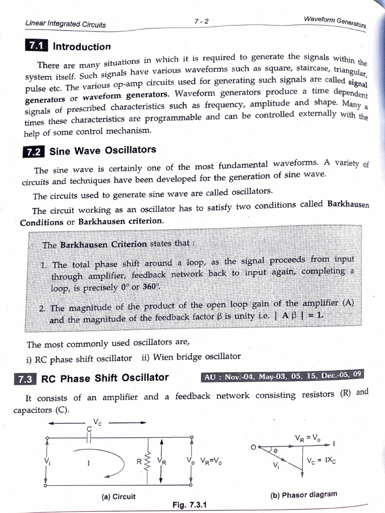 RC Phase Shift & Wien Bridge Oscillators | PDF