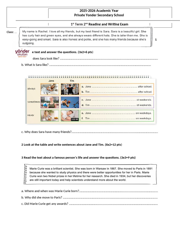 Grade 7 Reading and Writing Exam Guide | PDF | Sea Turtle | Turtle