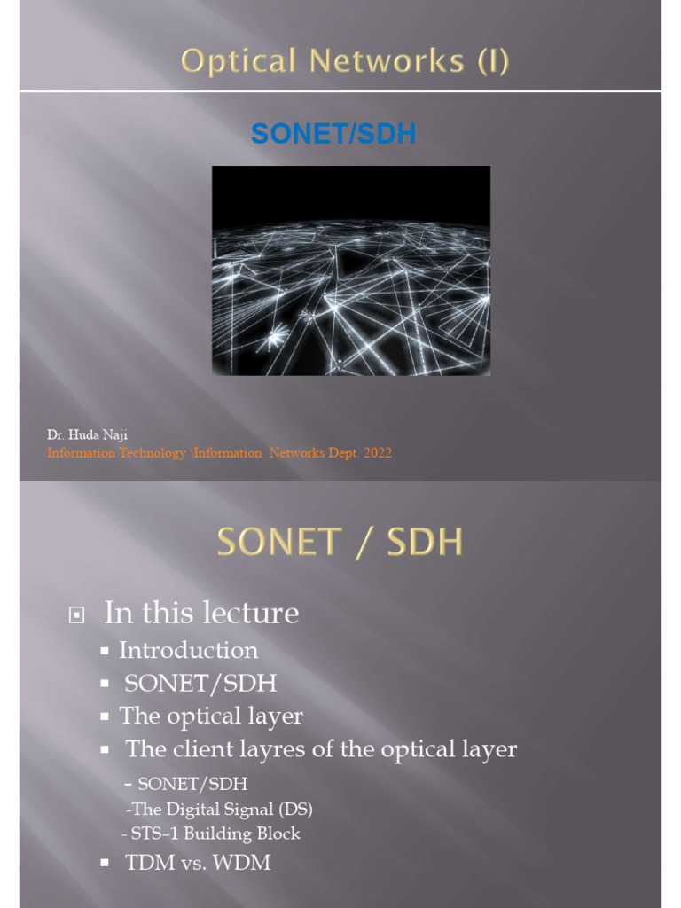 Understanding SONET/SDH Networks | PDF | Computer Network | Computing