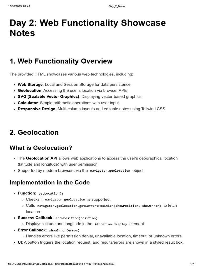 Web Functionality Overview and Showcase | PDF | Http Cookie | Computing
