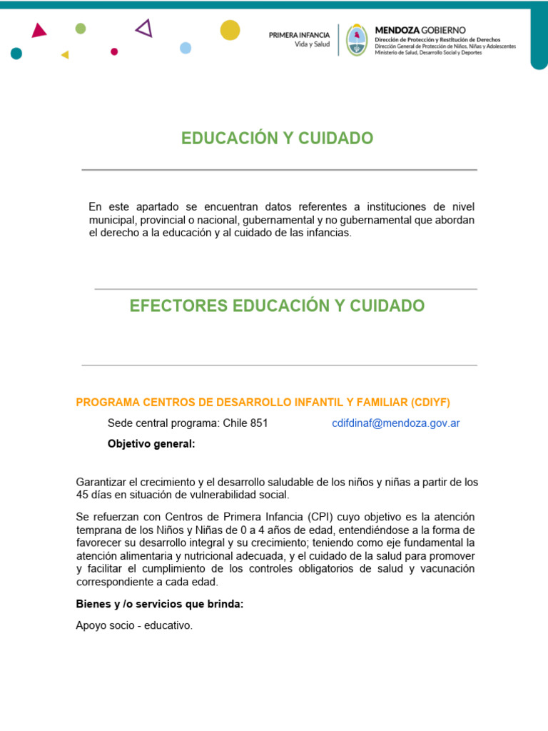 Educacion y Cuidado1.PDF 1 | PDF | Educación de la primera infancia ...