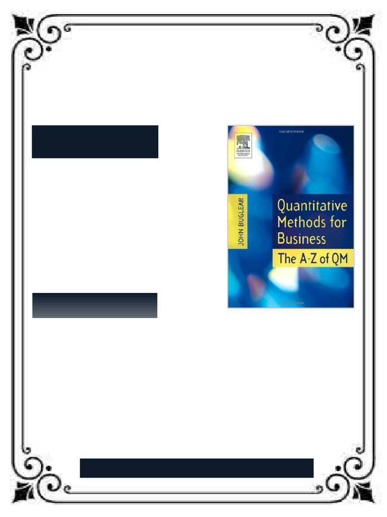 Quantitative Methods For Business The A To Z of QM 1st Edition John ...