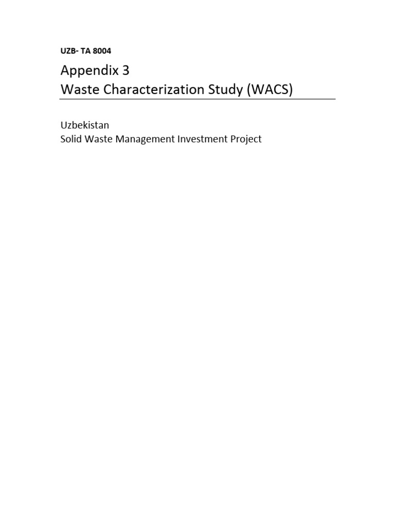 003 Uzb Tacr Cover App3 9 - 0 | PDF | Recycling | Waste