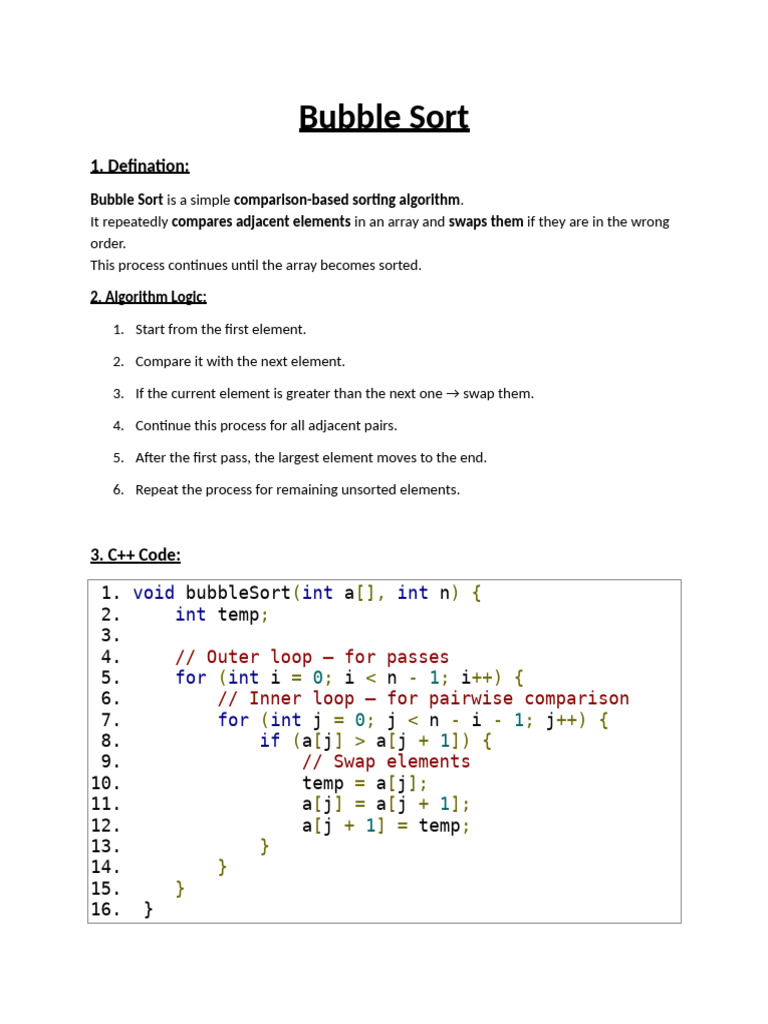 Bubble, Insertion, and Selection Sorts Explained | PDF | Theoretical ...