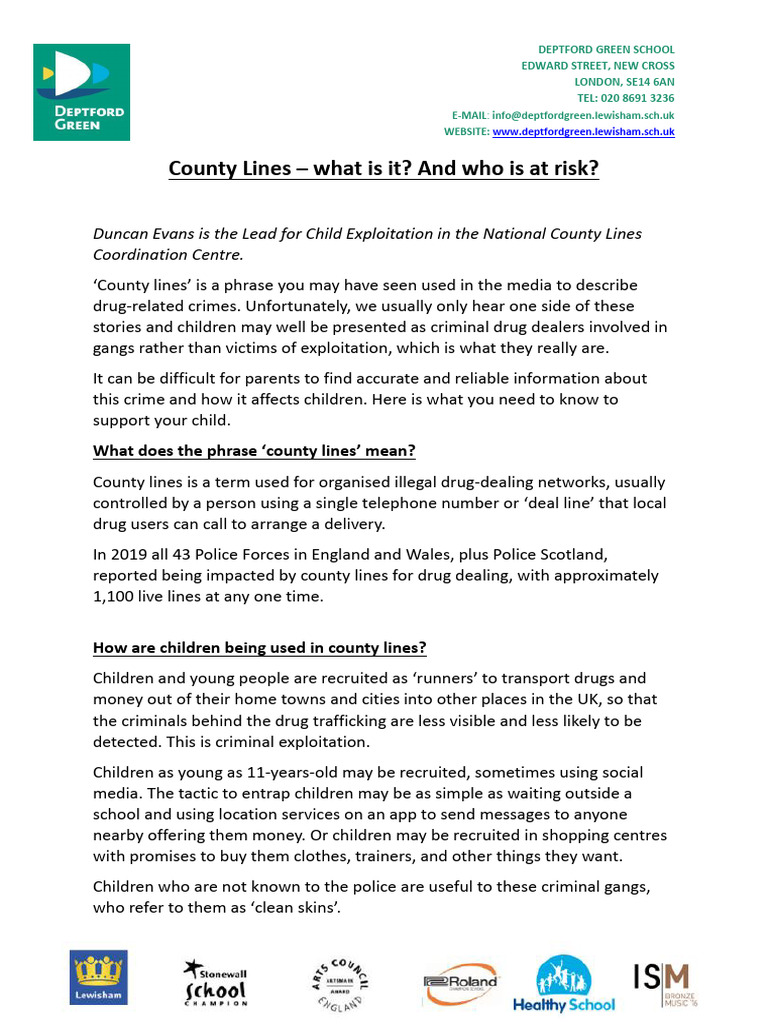 County Lines Information For Parents.241351465 | PDF | Human ...