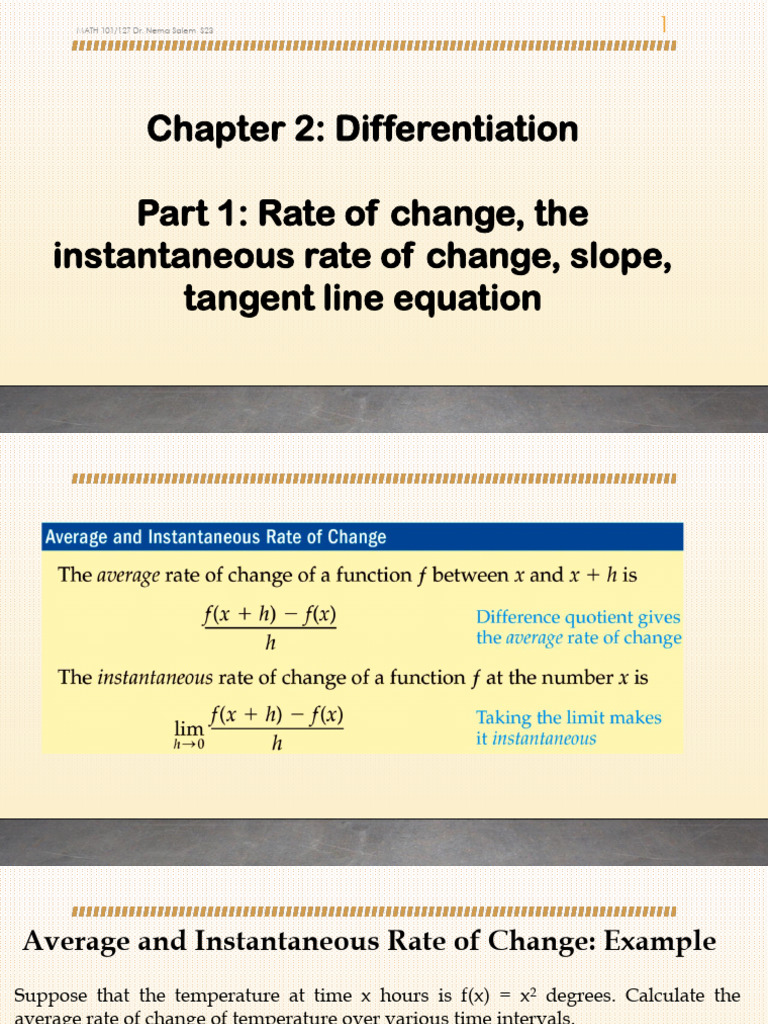 Understanding Rates of Change in Calculus | PDF | Tangent | Slope