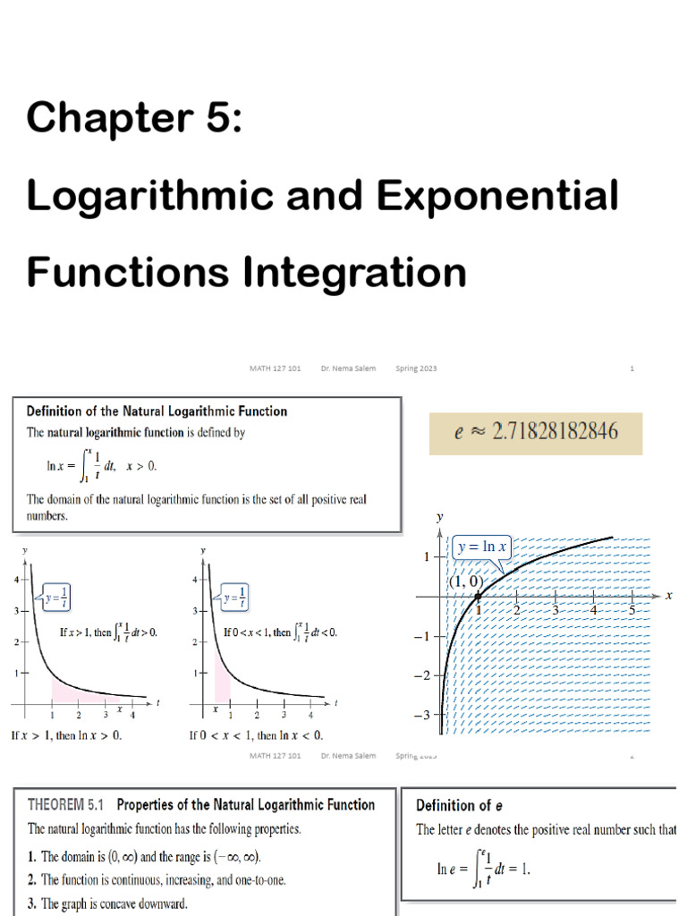 Math 101 127 CH 5 Log Exp s23 | PDF