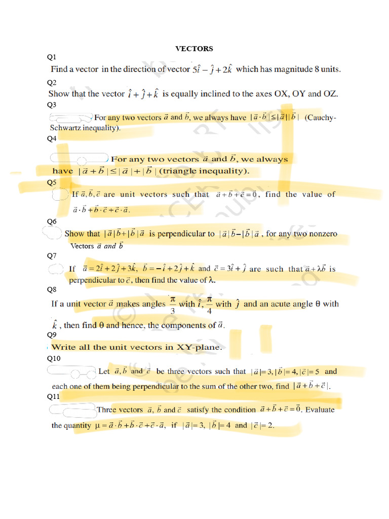 Vectors | PDF