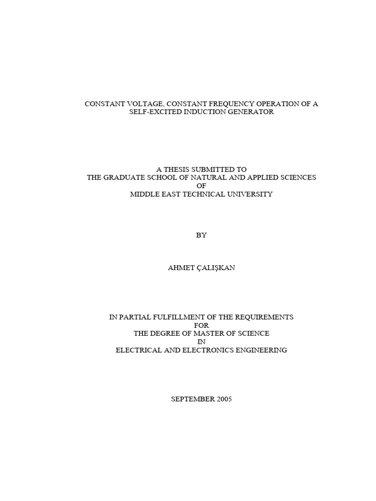 Self-Excited Induction Generator Control | PDF | Wind Power ...