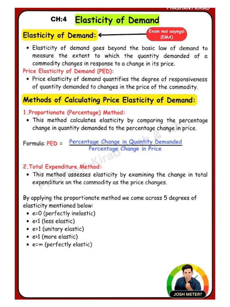 Chapter 4 Elasticity of Demand | PDF