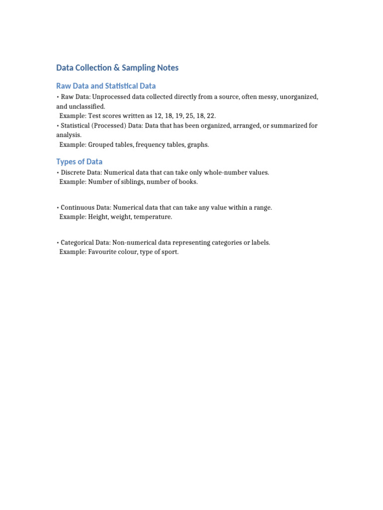 Data Collection and Types Grade8 | PDF
